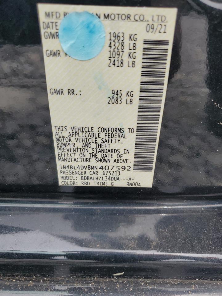 1N4BL4DV8MN407592 2021 Nissan Altima Sv