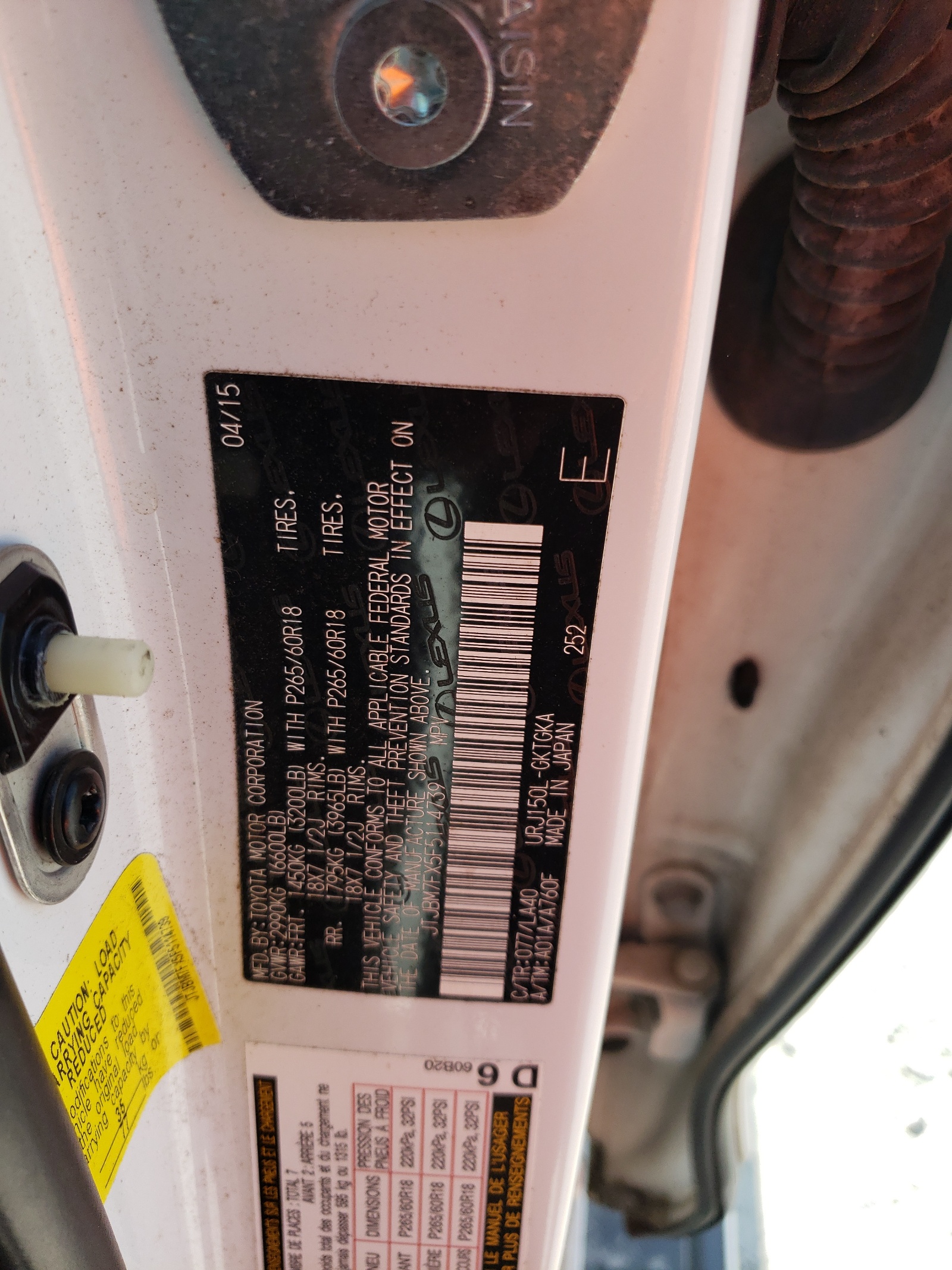JTJBM7FX5F5114739 2015 Lexus Gx 460