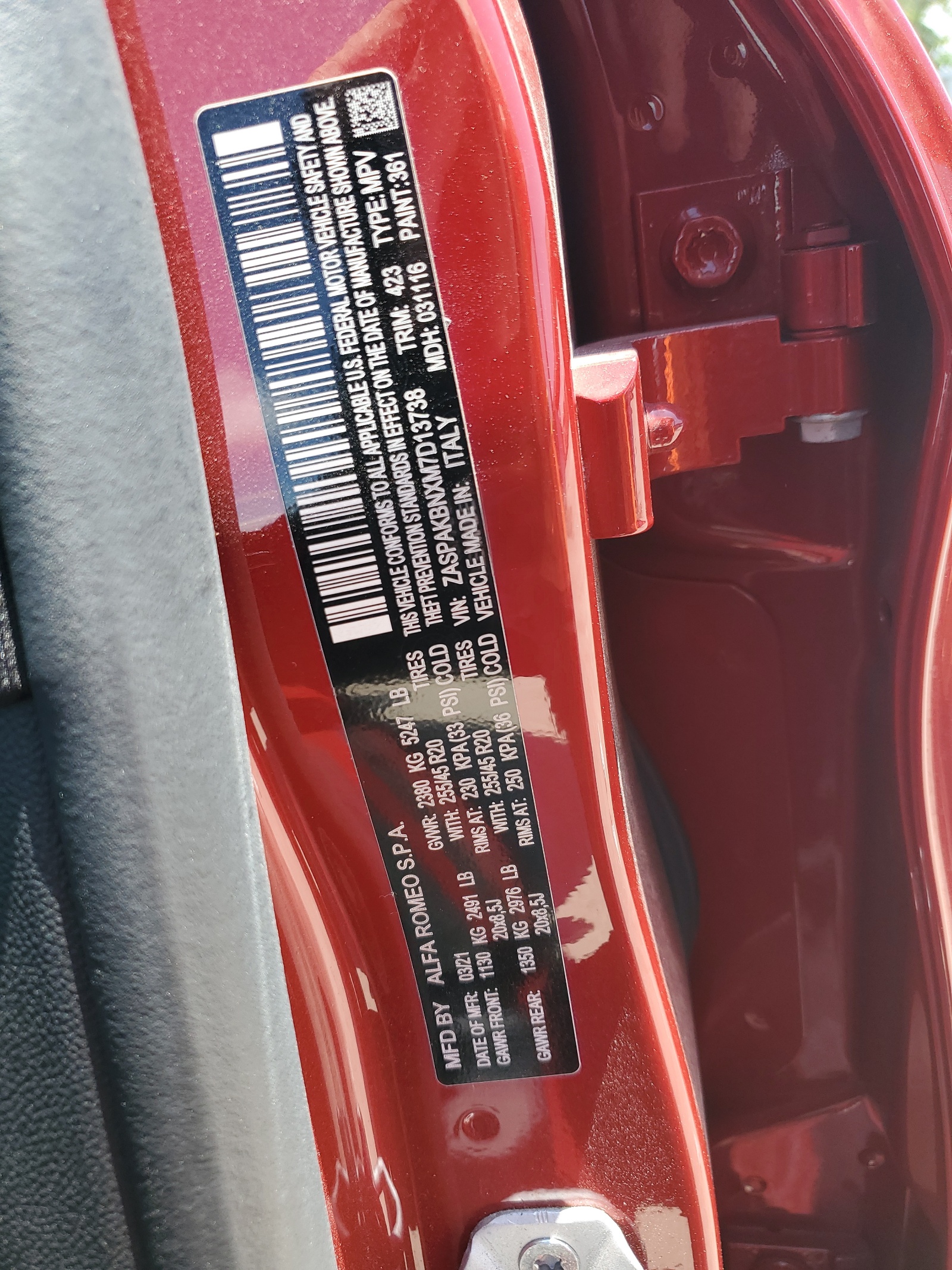 ZASPAKBNXM7D13738 2021 Alfa Romeo Stelvio Ti