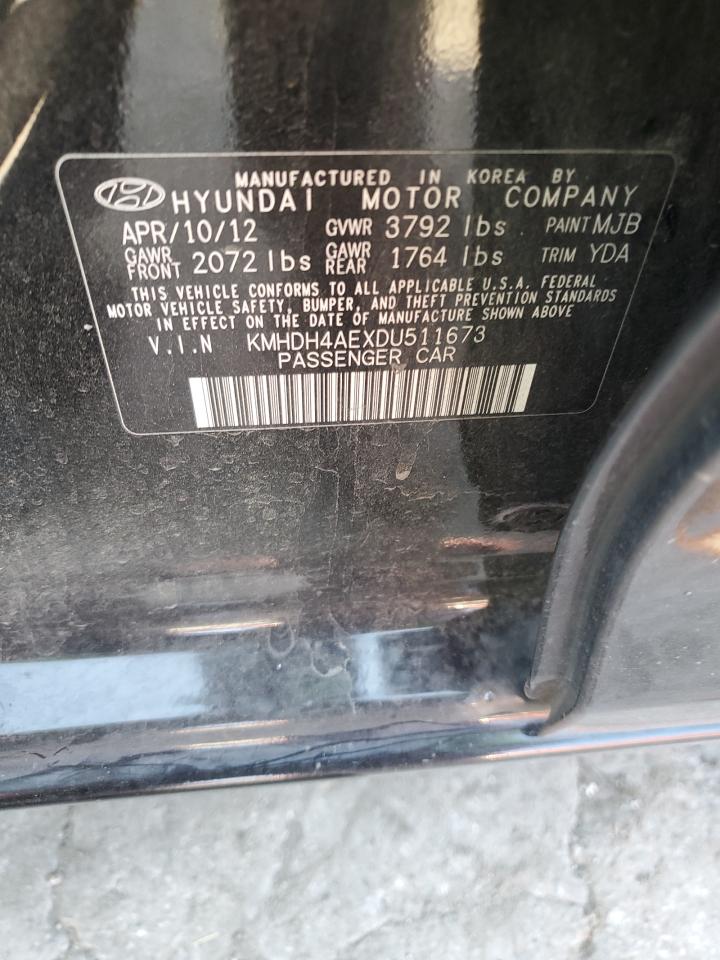 KMHDH4AEXDU511673 2013 Hyundai Elantra Gls