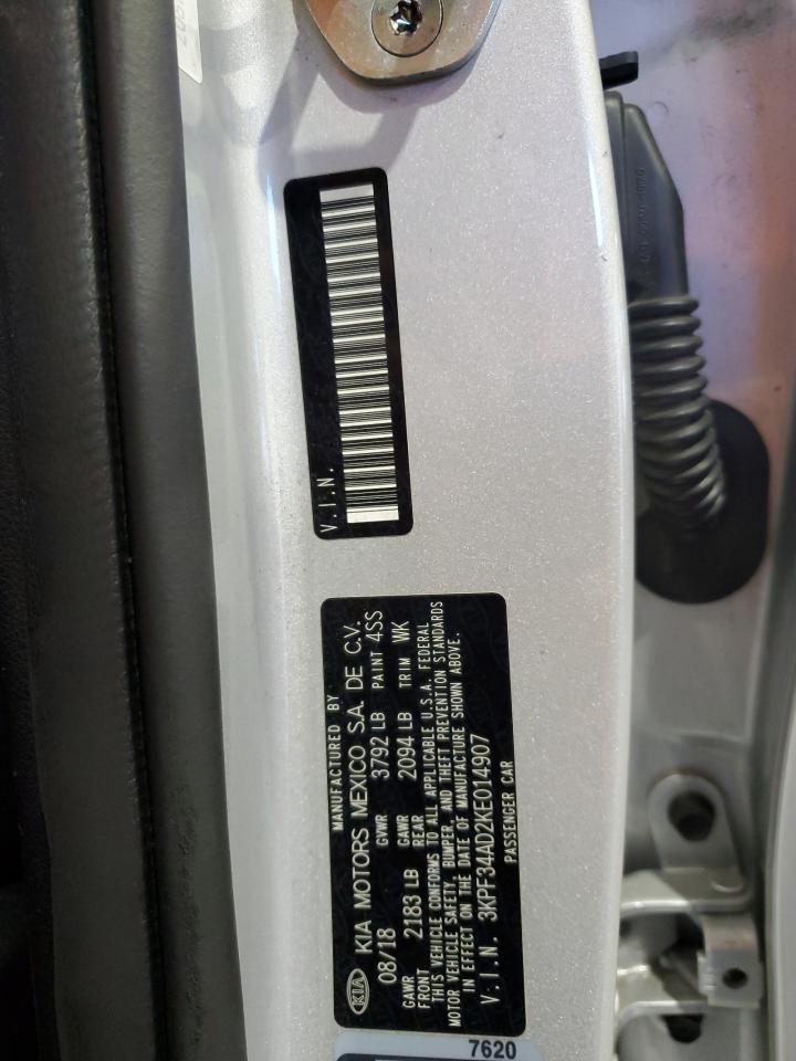 3KPF34AD2KE014907 2019 Kia Forte Gt Line