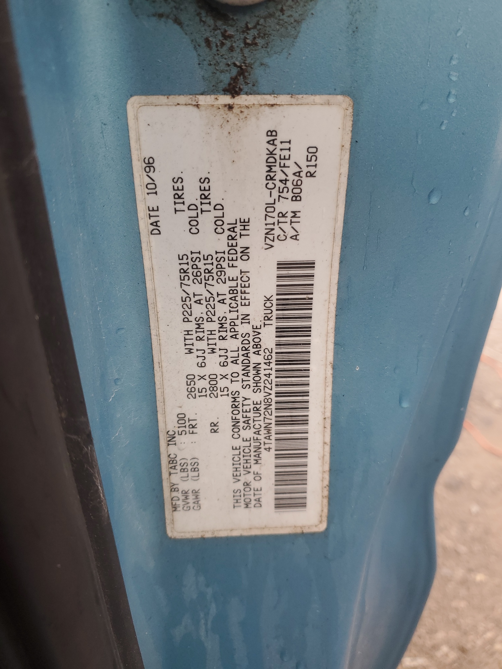 4TAWN72N8VZ241462 1997 Toyota Tacoma Xtracab