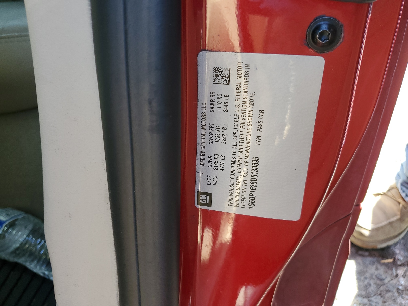 1G6DP1E36D0130895 2013 Cadillac Cts Premium Collection