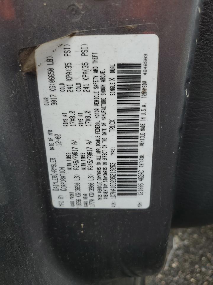 2003 Dodge Ram 1500 St VIN: 1D7HA18D23S219263 Lot: 66702934