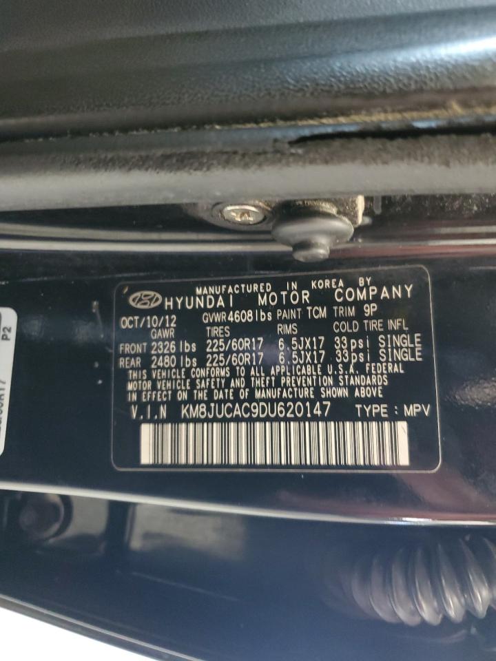 2013 Hyundai Tucson Gls VIN: KM8JUCAC9DU620147 Lot: 68687494