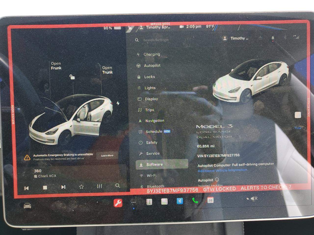 5YJ3E1EB7MF937756 2021 Tesla Model 3