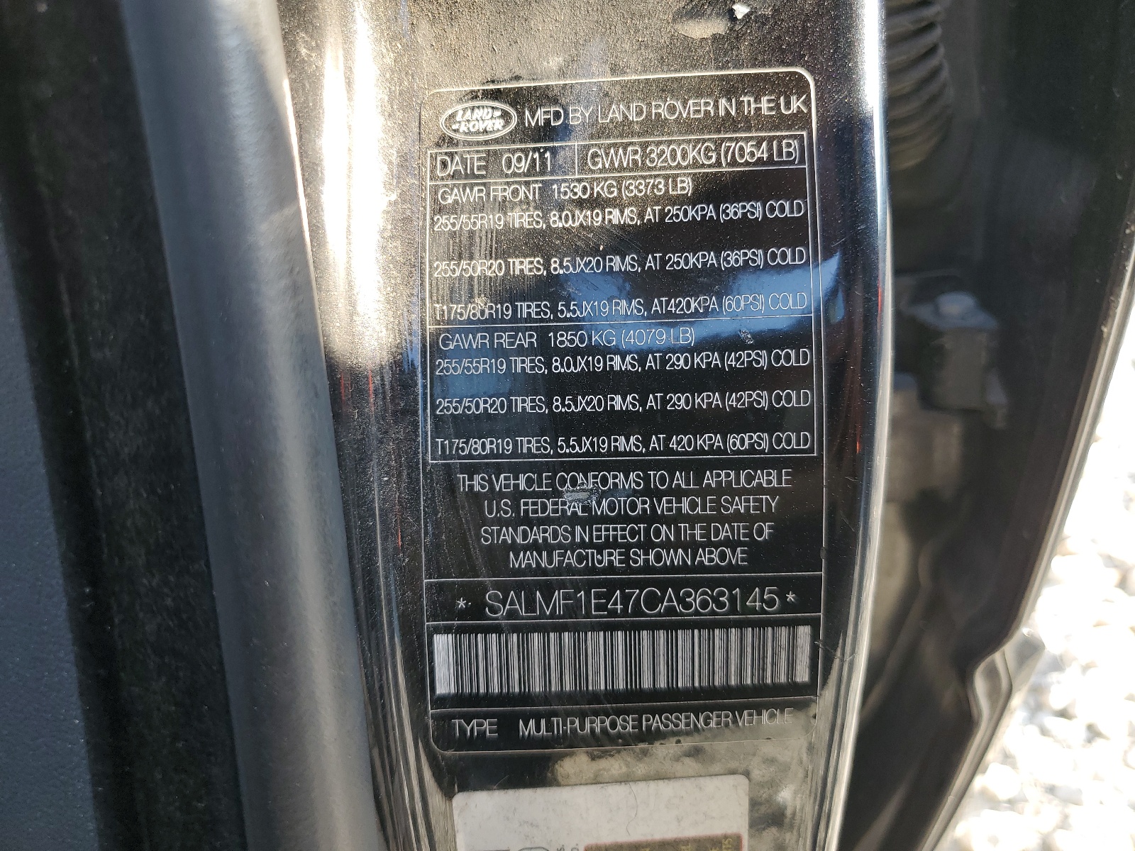 SALMF1E47CA363145 2012 Land Rover Range Rover Hse Luxury