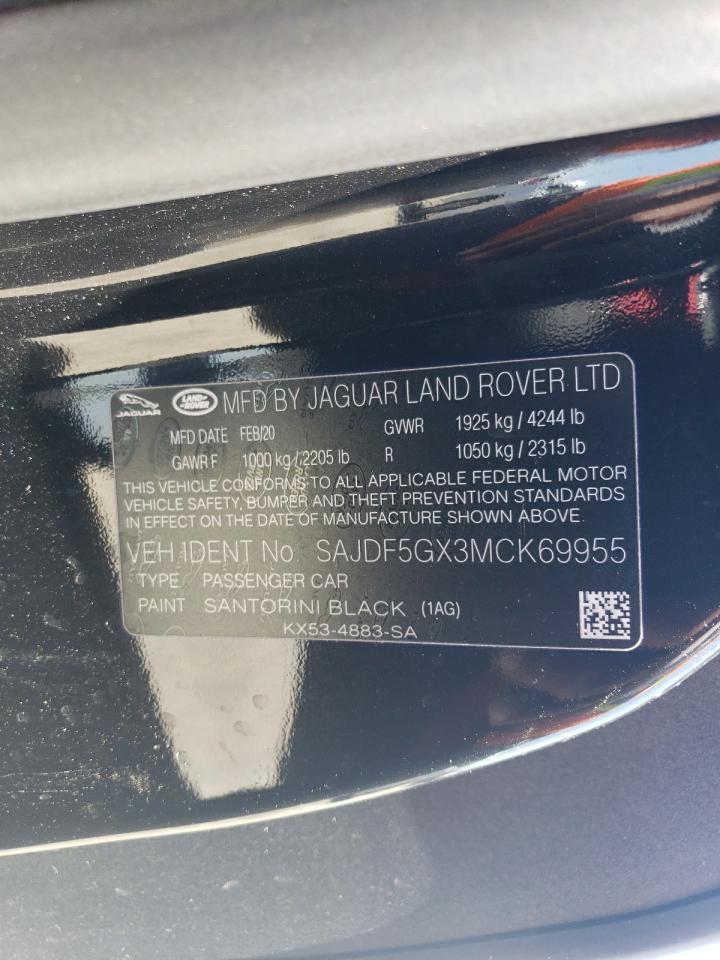 2021 Jaguar F-Type First Edition VIN: SAJDF5GX3MCK69955 Lot: 68877754