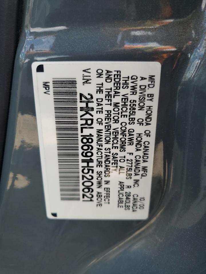 2001 Honda Odyssey Ex VIN: 2HKRL18691H520621 Lot: 65894644