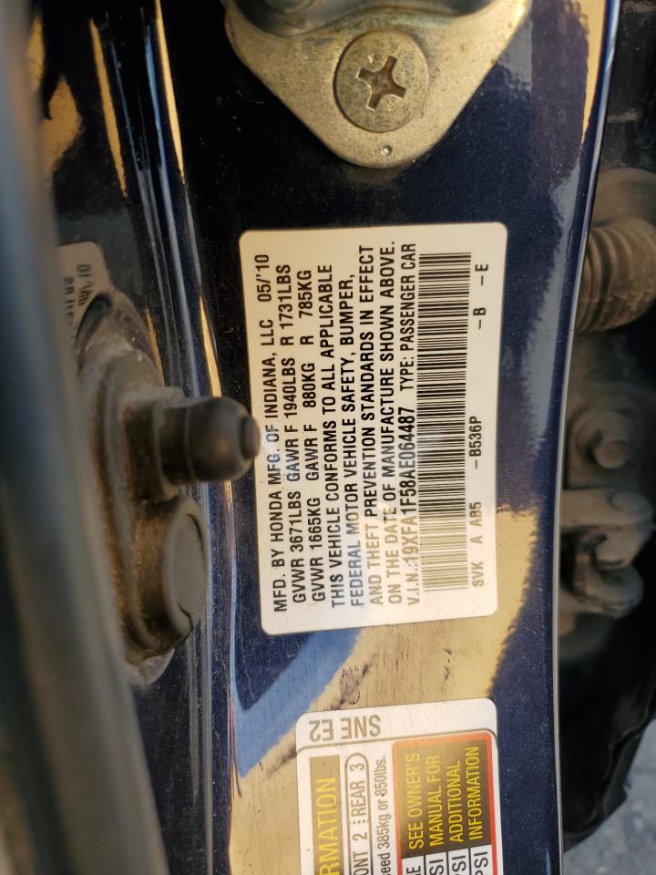 19XFA1F58AE064487 2010 Honda Civic Lx