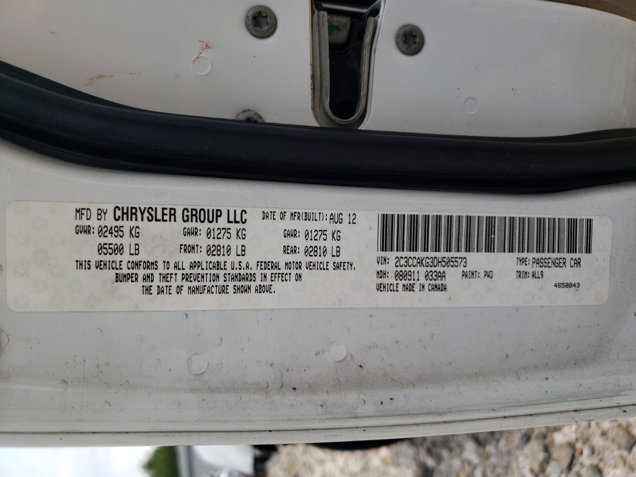 2C3CCAKG3DH505573 2013 Chrysler 300C