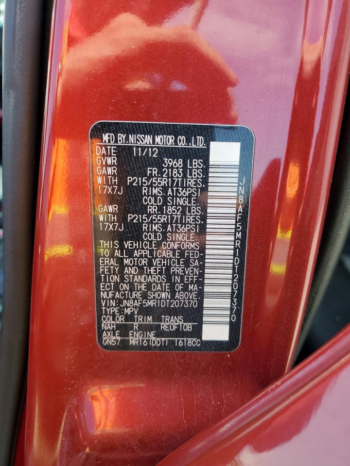 2013 Nissan Juke S VIN: JN8AF5MR1DT207370 Lot: 66863854