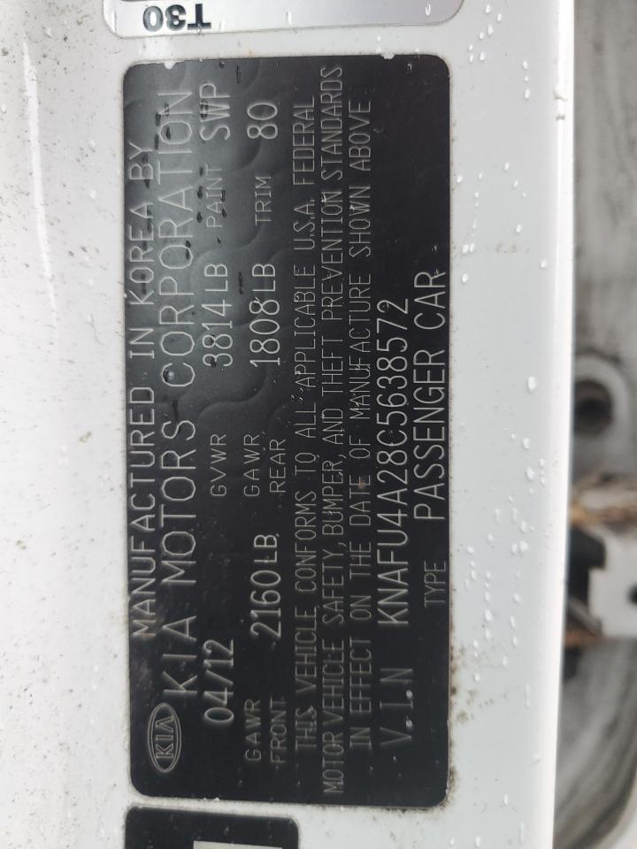 2012 Kia Forte Ex VIN: KNAFU4A28C5638572 Lot: 66266934