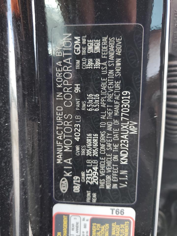 KNDJ23AUXL7703019 2020 Kia Soul Lx