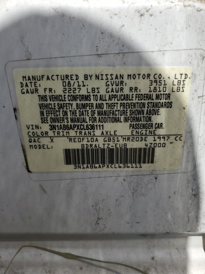 3N1AB6APXCL636111 2012 Nissan Sentra 2.0