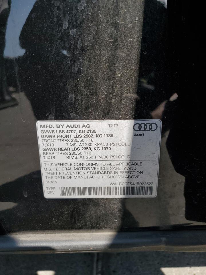 WA1BCCFS4JR022522 2018 Audi Q3 Premium