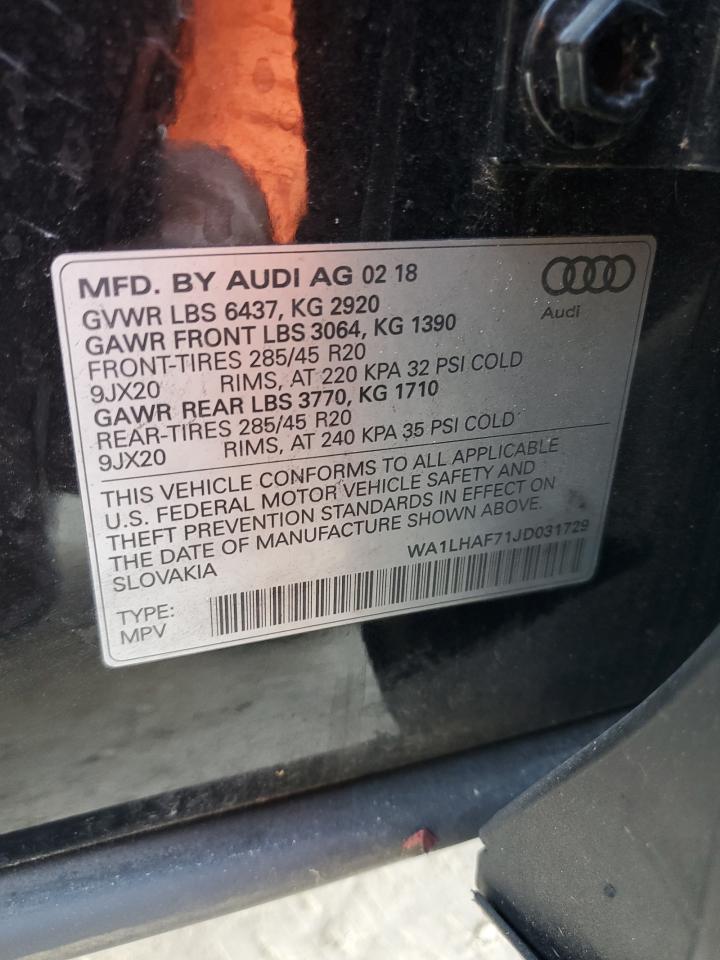 WA1LHAF71JD031729 2018 Audi Q7 Premium Plus