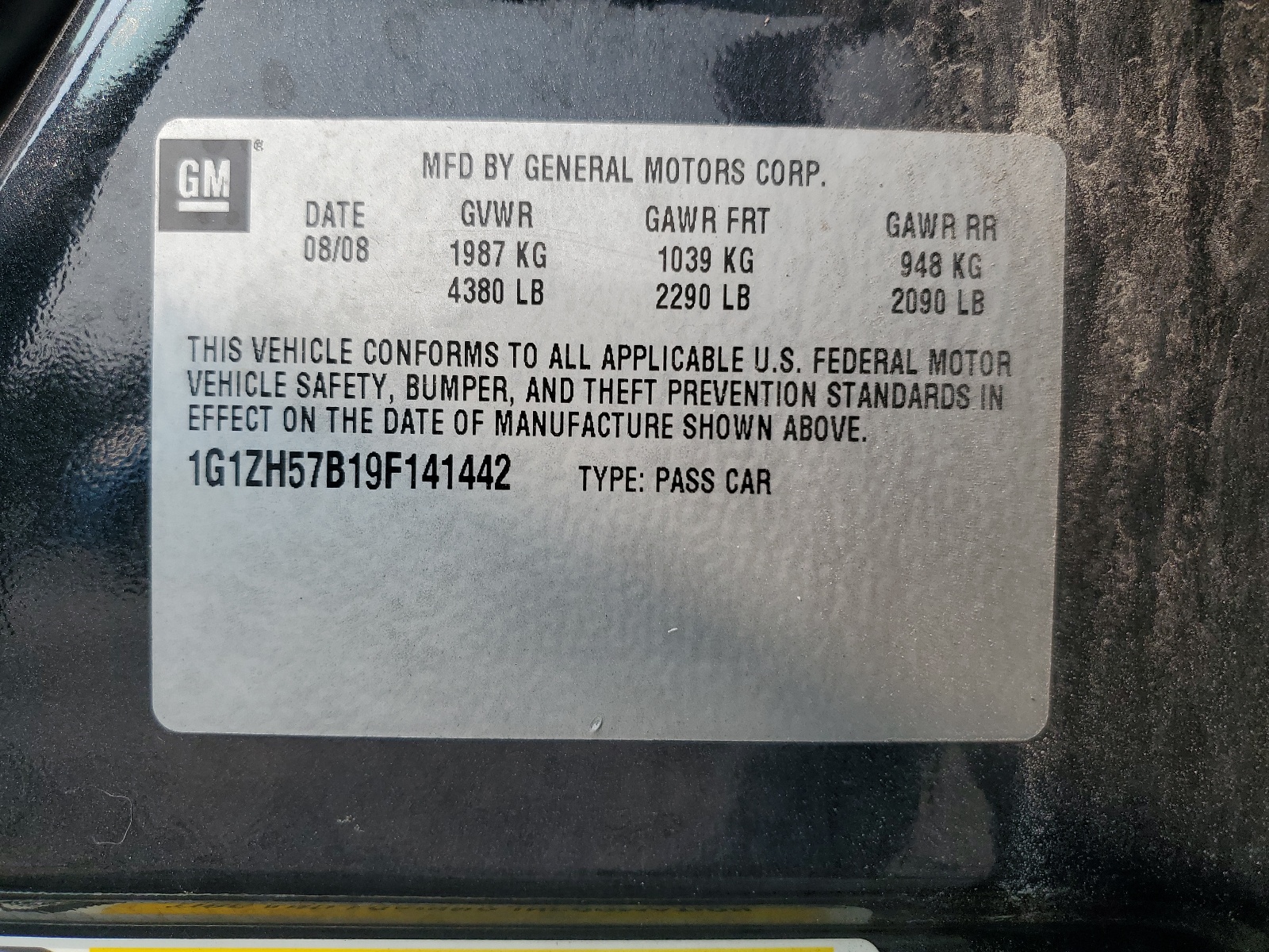 1G1ZH57B19F141442 2009 Chevrolet Malibu 1Lt