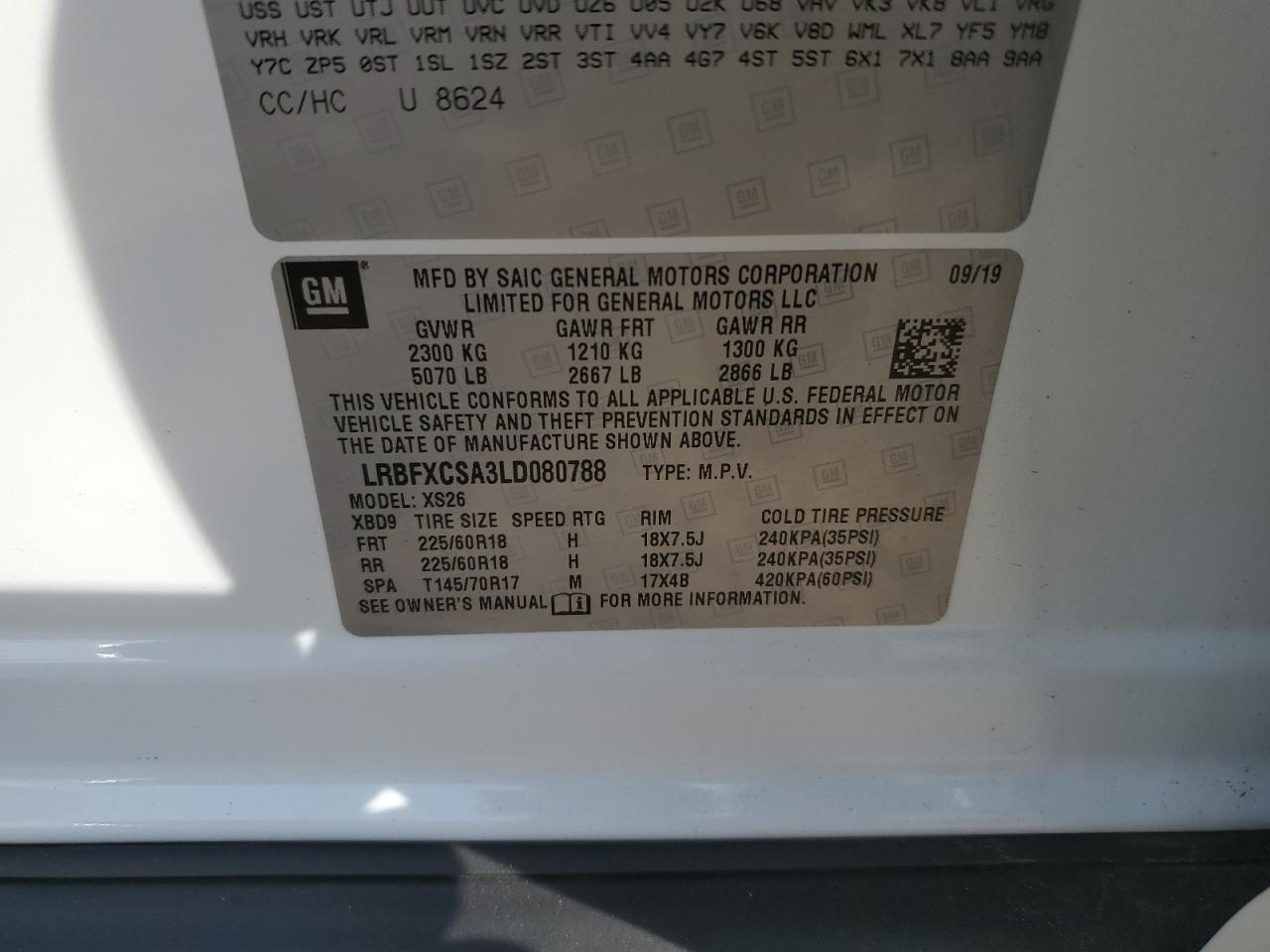 2020 Buick Envision Essence VIN: LRBFXCSA3LD080788 Lot: 64450734