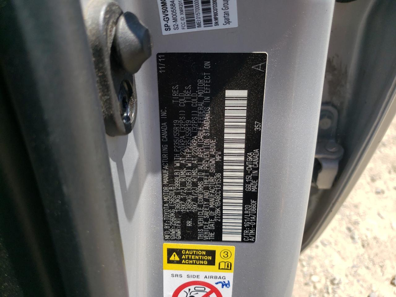 2012 Lexus Rx 350 VIN: 2T2BK1BA8CC131536 Lot: 66913864