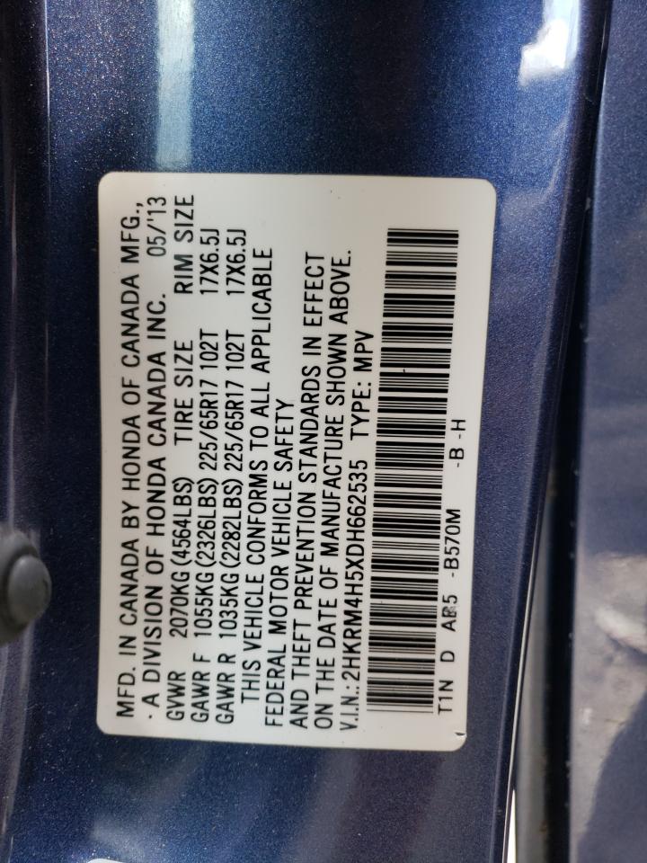 2013 Honda Cr-V Ex VIN: 2HKRM4H5XDH662535 Lot: 67117064