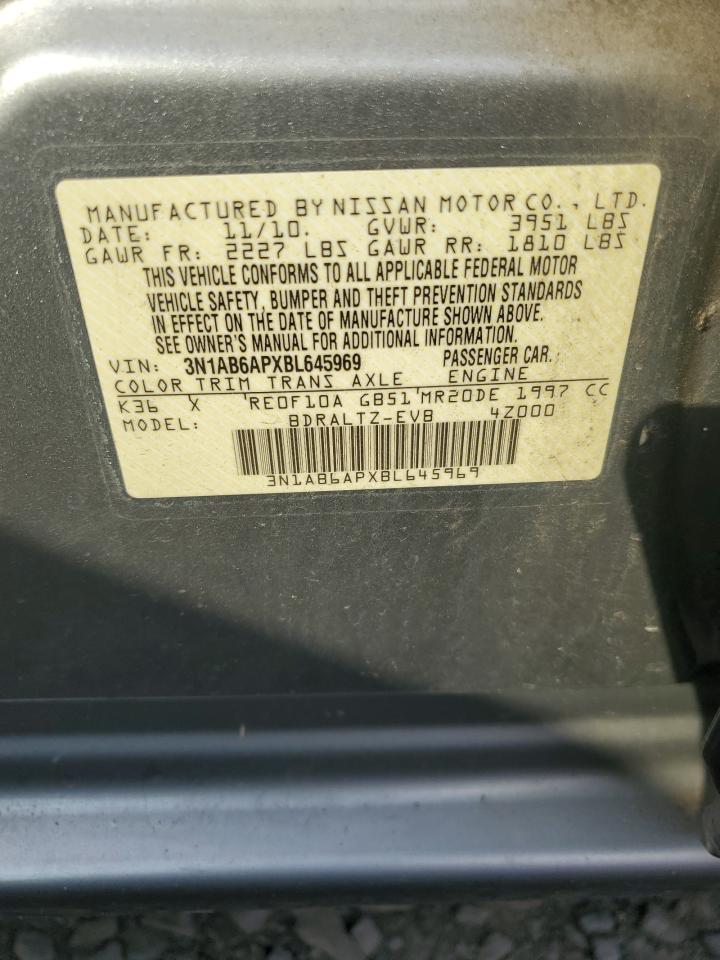 2011 Nissan Sentra 2.0 VIN: 3N1AB6APXBL645969 Lot: 66111244