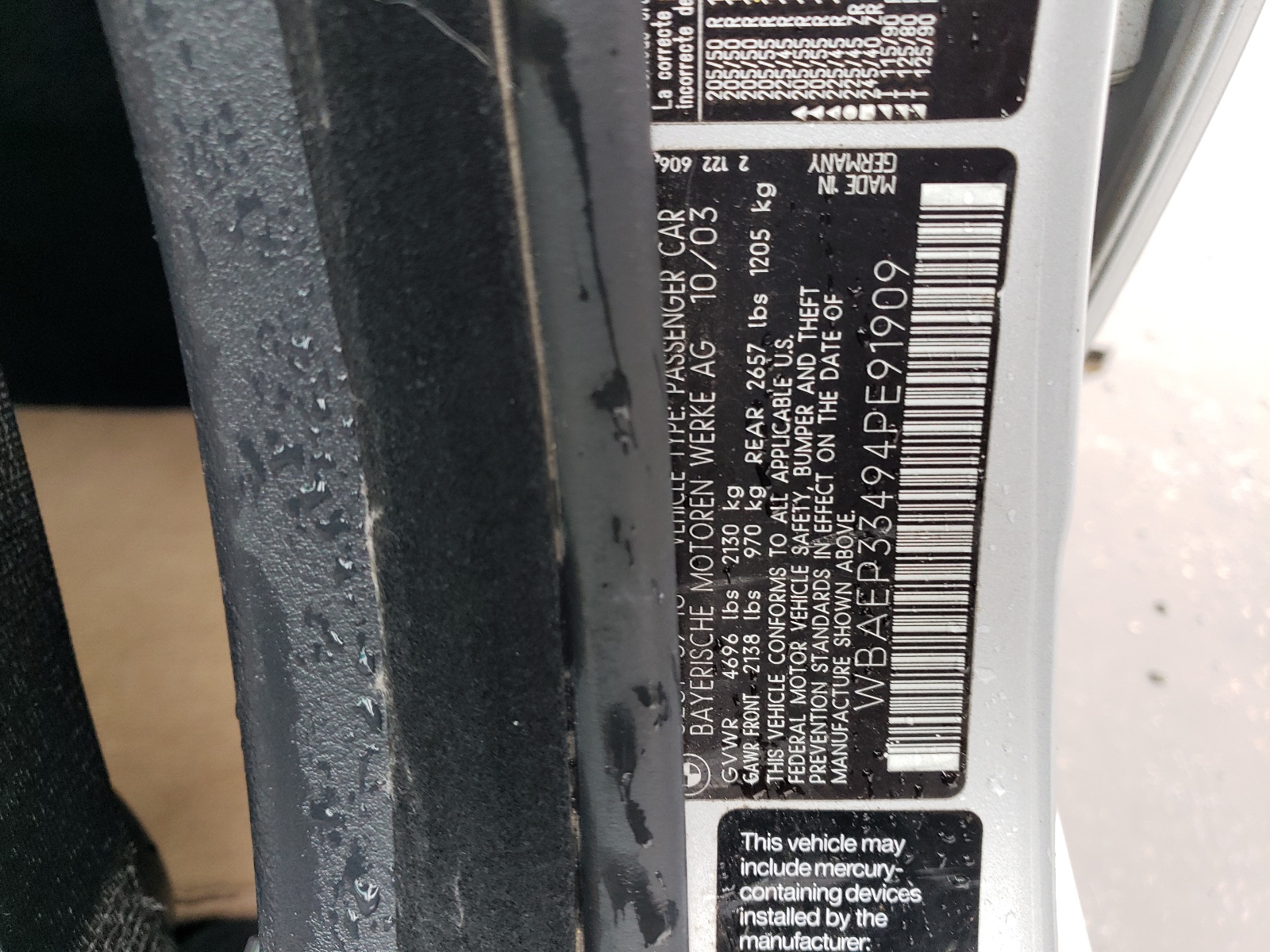 WBAEP33494PE91909 2004 BMW 325 Xit