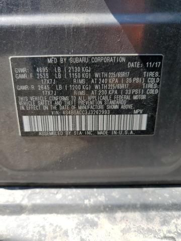 2018 SUBARU OUTBACK 2. 4S4BSACC3J3262993  66961064