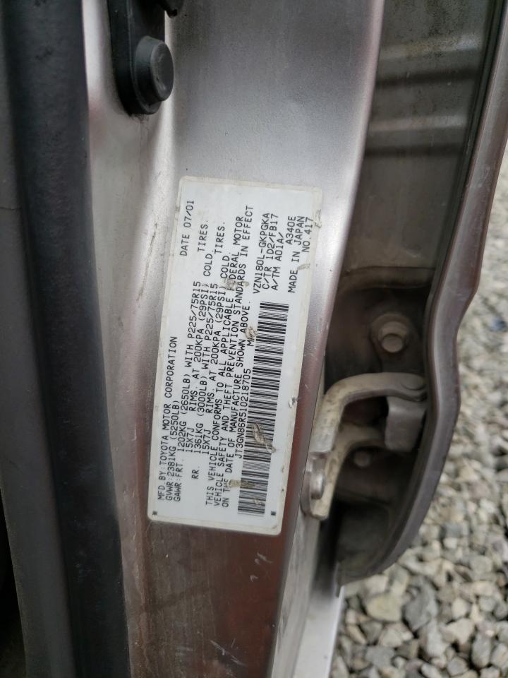 JT3GN86R510218705 2001 Toyota 4Runner Sr5