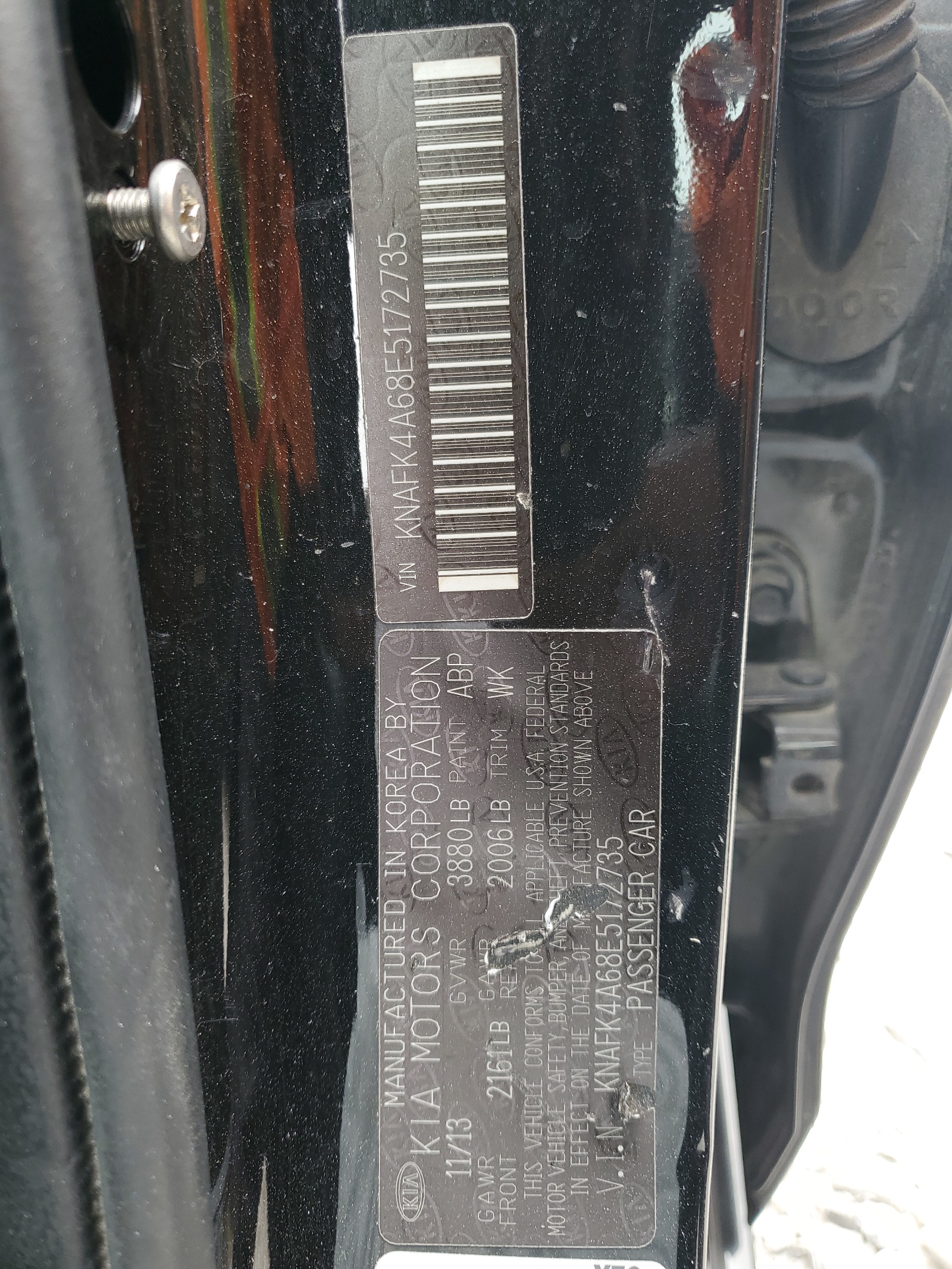 KNAFK4A68E5172735 2014 Kia Forte Lx