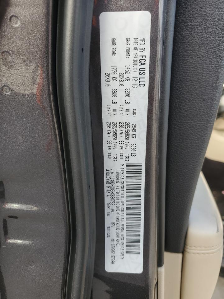1C4RDHDG5HC680733 2017 Dodge Durango Gt