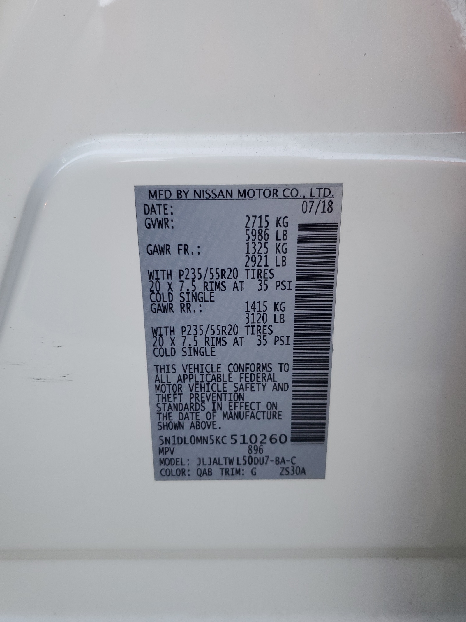 5N1DL0MN5KC510260 2019 Infiniti Qx60 Luxe