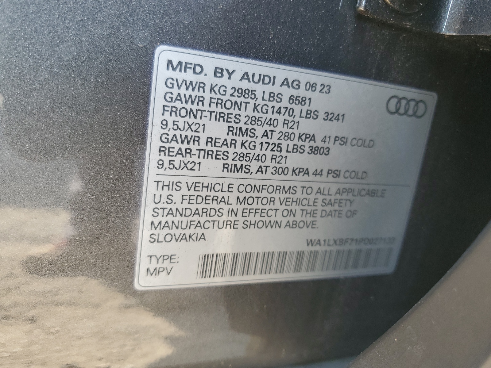 WA1LXBF71PD027133 2023 Audi Q7 Premium Plus