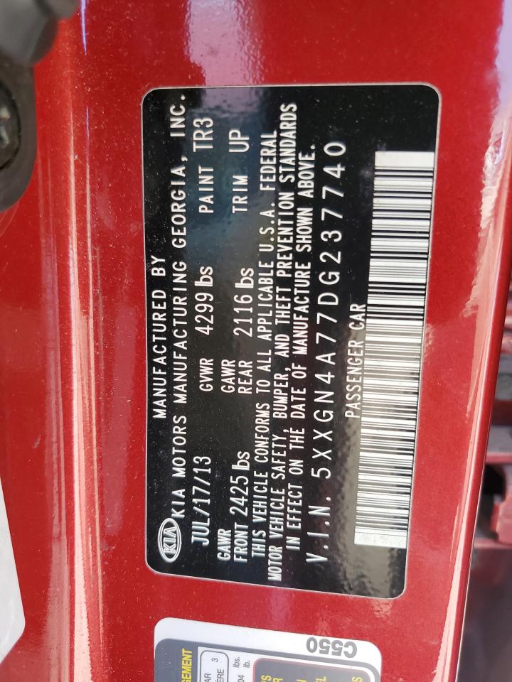 2013 Kia Optima Ex VIN: 5XXGN4A77DG237740 Lot: 65675654