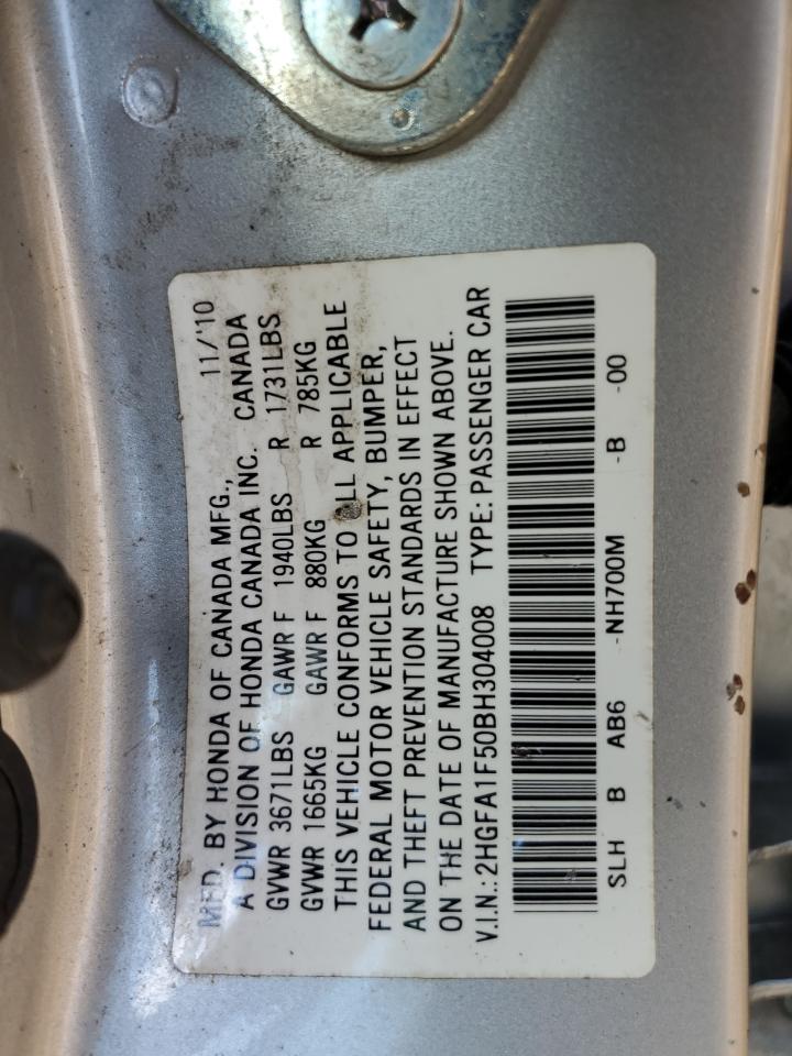 2HGFA1F50BH304008 2011 Honda Civic Lx