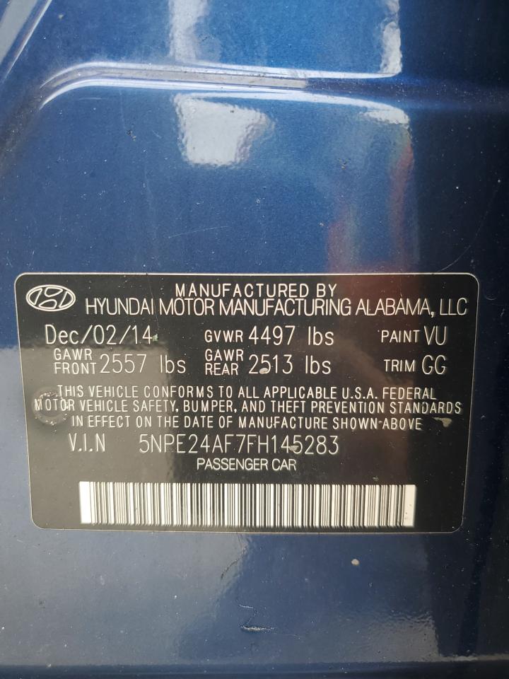 2015 Hyundai Sonata Se VIN: 5NPE24AF7FH145283 Lot: 65820424