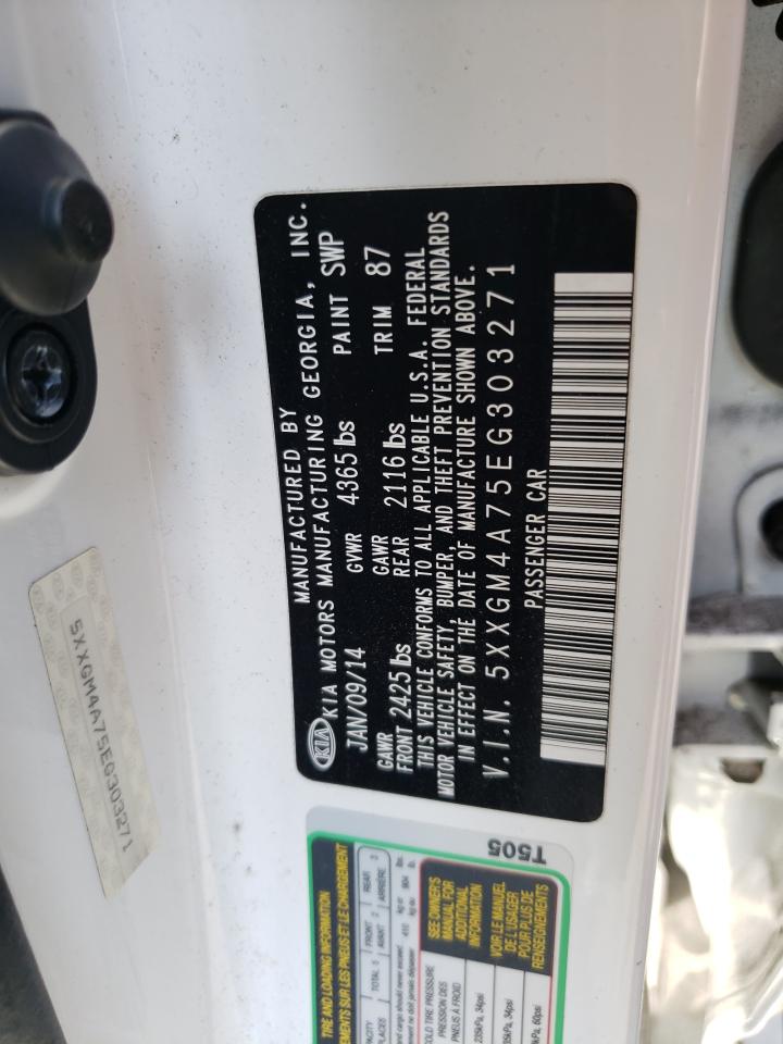 2014 Kia Optima Lx VIN: 5XXGM4A75EG303271 Lot: 66017534