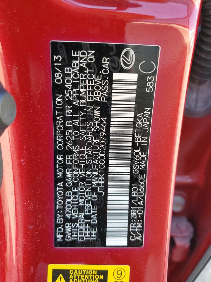 2013 Lexus Es 350 VIN: JTHBK1GG0D2079464 Lot: 68431724