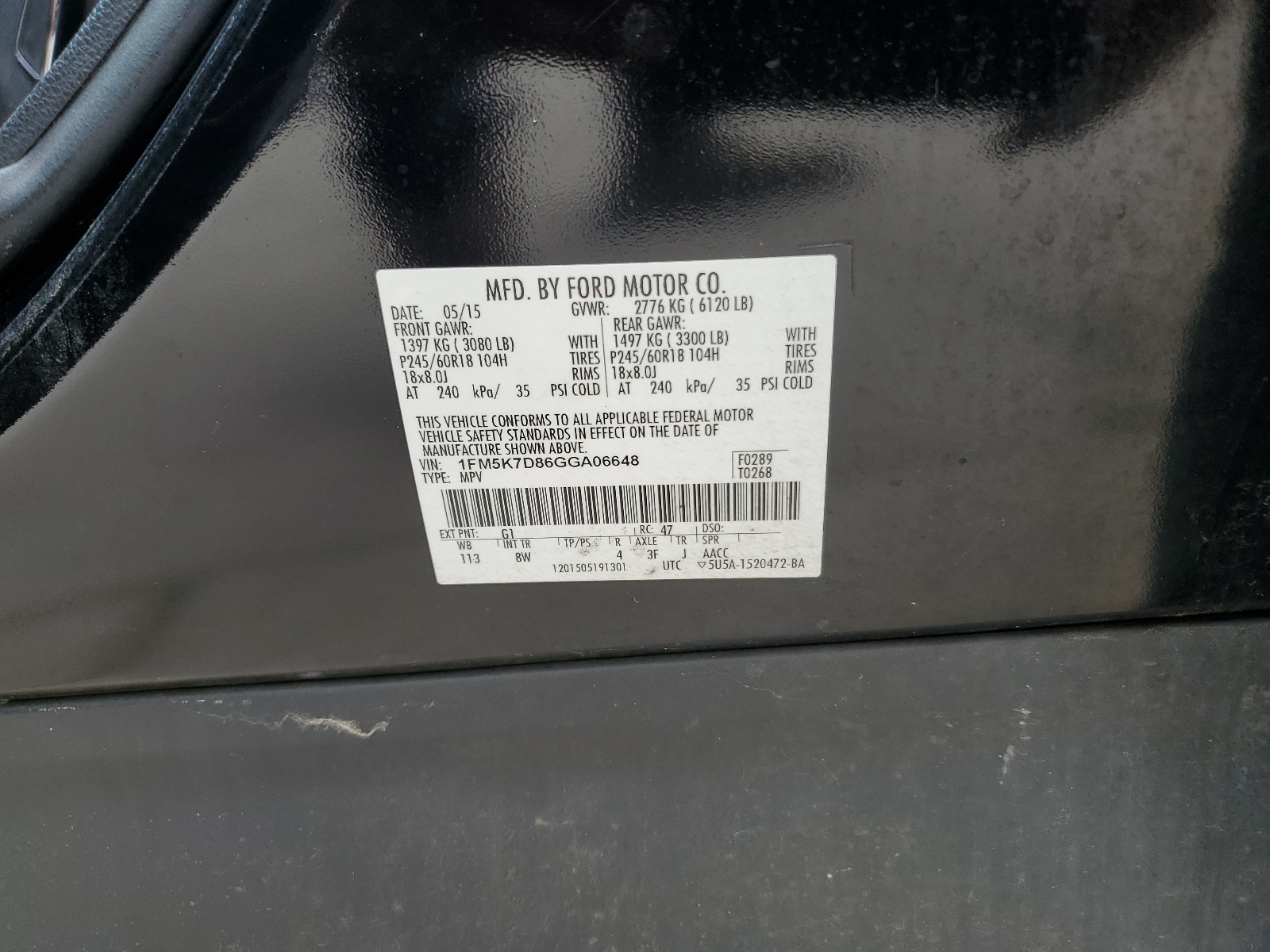 1FM5K7D86GGA06648 2016 Ford Explorer Xlt