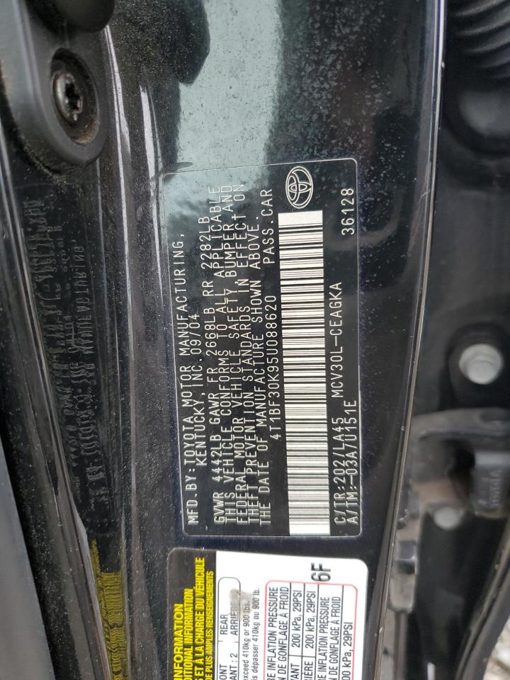 2005 Toyota Camry Le VIN: 4T1BF30K95U088620 Lot: 65818314