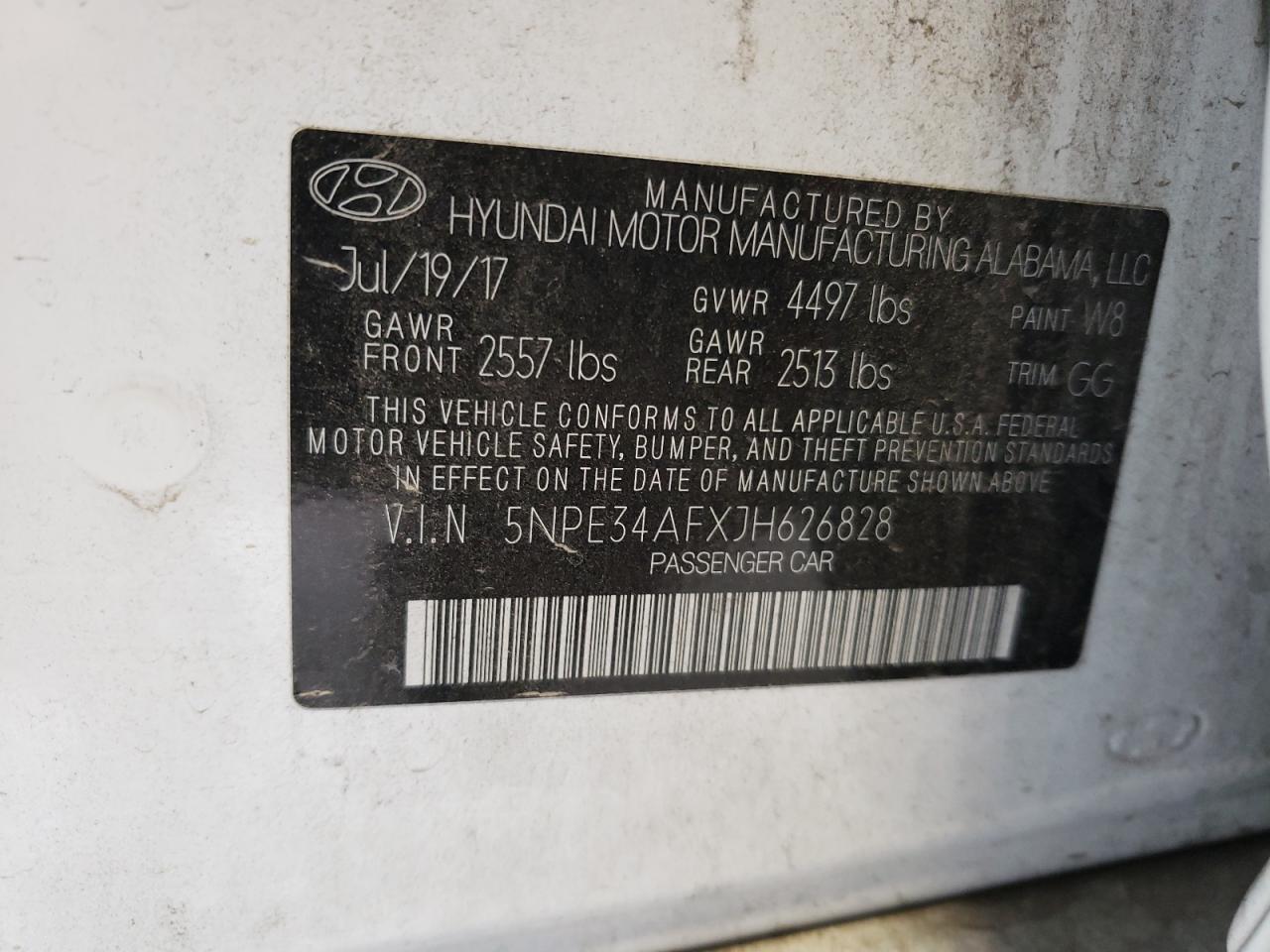 5NPE34AFXJH626828 2018 HYUNDAI SONATA - Image 14