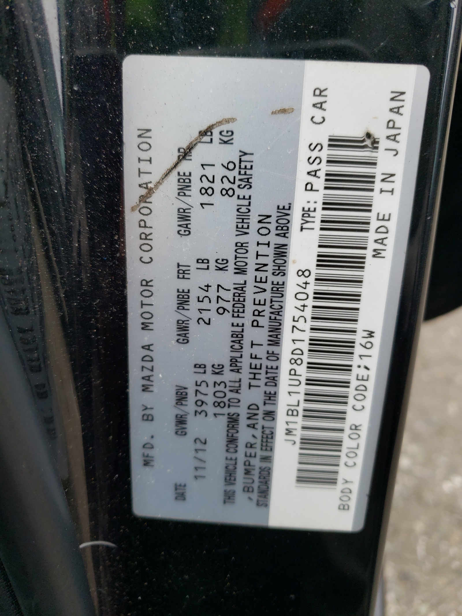 JM1BL1UP8D1754048 2013 Mazda 3 I