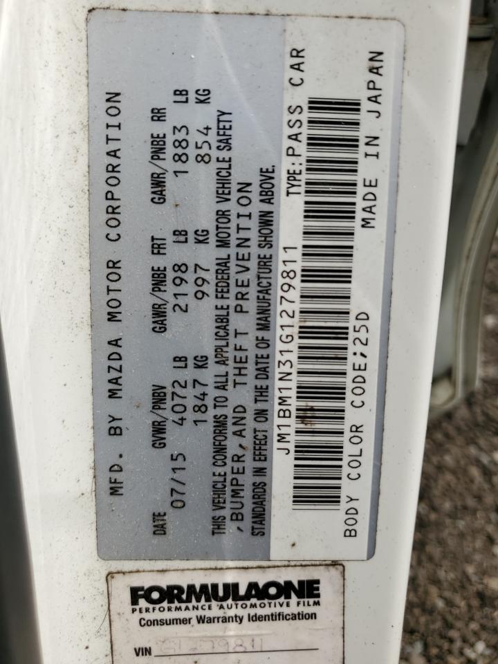 2016 Mazda 3 Grand Touring VIN: JM1BM1N31G1279811 Lot: 66231444