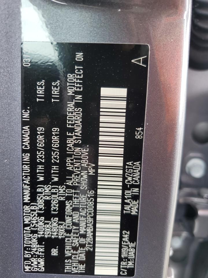 2023 Lexus Rx 350 Base VIN: 2T2BAMBA9PC008516 Lot: 65934874