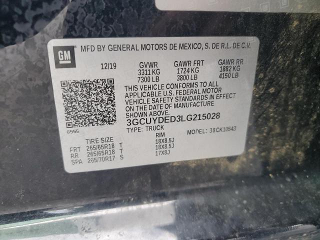 3GCUYDED3LG215028 Chevrolet All Models SILVERADO 12