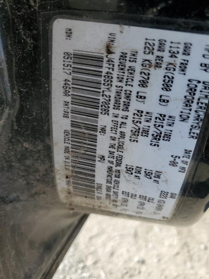 2000 Jeep Cherokee Sport VIN: 1J4FF48S5YL270285 Lot: 69310404