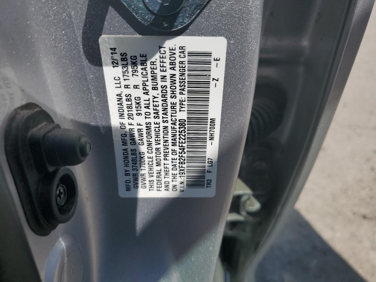 19XFB2F54FE225380 2015 HONDA CIVIC - Image 12