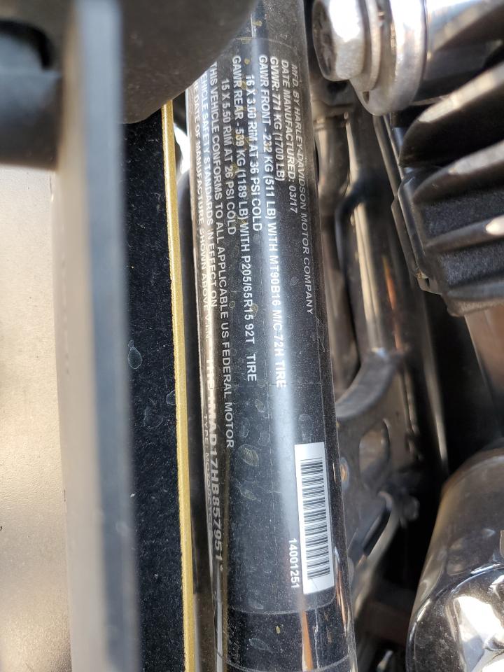 2017 Harley-Davidson Flhtcutg Tri Glide Ultra VIN: 1HD1MAD17HB857951 Lot: 66117024