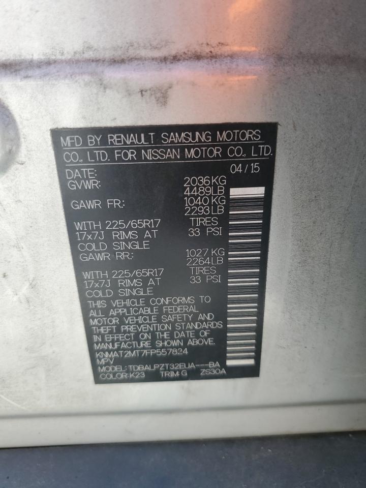 KNMAT2MT7FP557824 2015 NISSAN ROGUE - Image 12