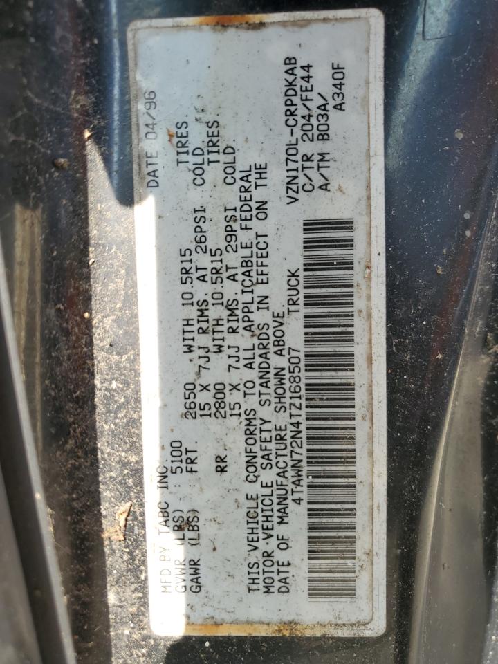 1996 Toyota Tacoma Xtracab VIN: 4TAWN72N4TZ168507 Lot: 66995374